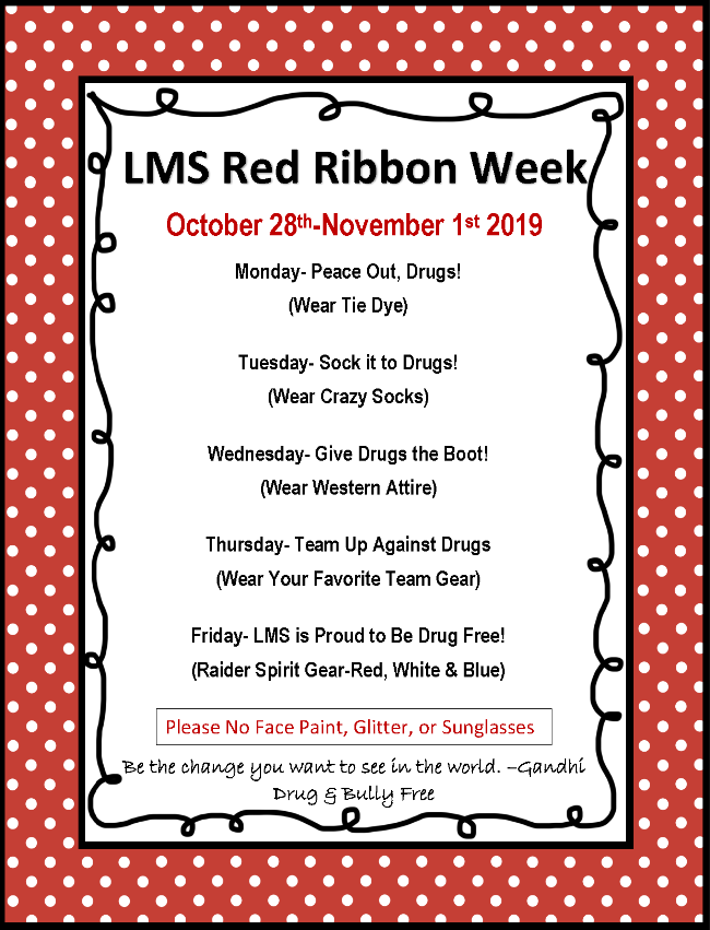 LMS Red Ribbon Week Activities